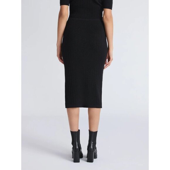 Sofia Vergara Women's Pull On Sweater Skirt, Size XL 16-18), Knit, Sheath, Black - Picture 2 of 4